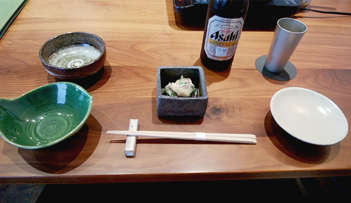 白子有りふぐコースの先付